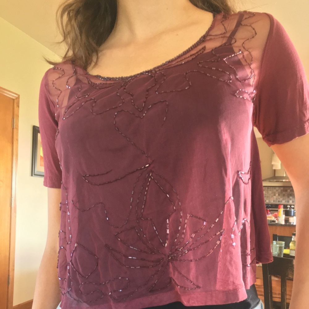 BKE Boutique Cropped Blouse